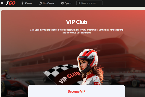 vip piedavajums no 1go casino