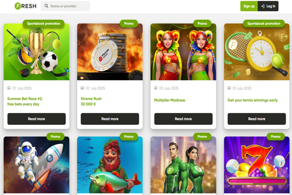 fresh casino free spins